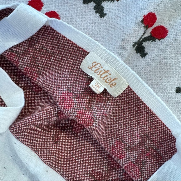 Cherry Knit Sweater Tank Top - Picture 4 of 5